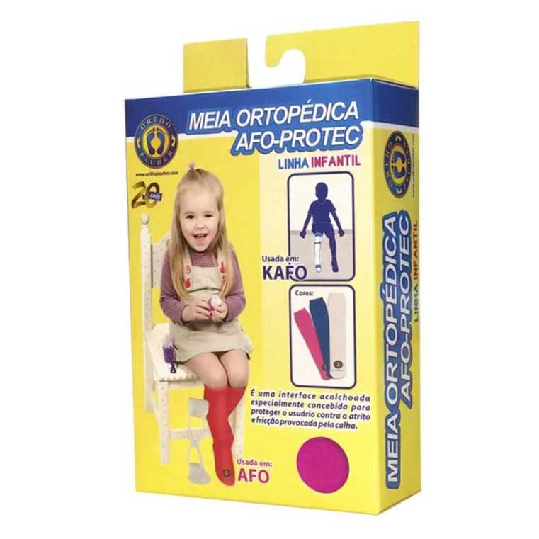 MEIA PARA USAR COM AFO TAM G - COR ROSA