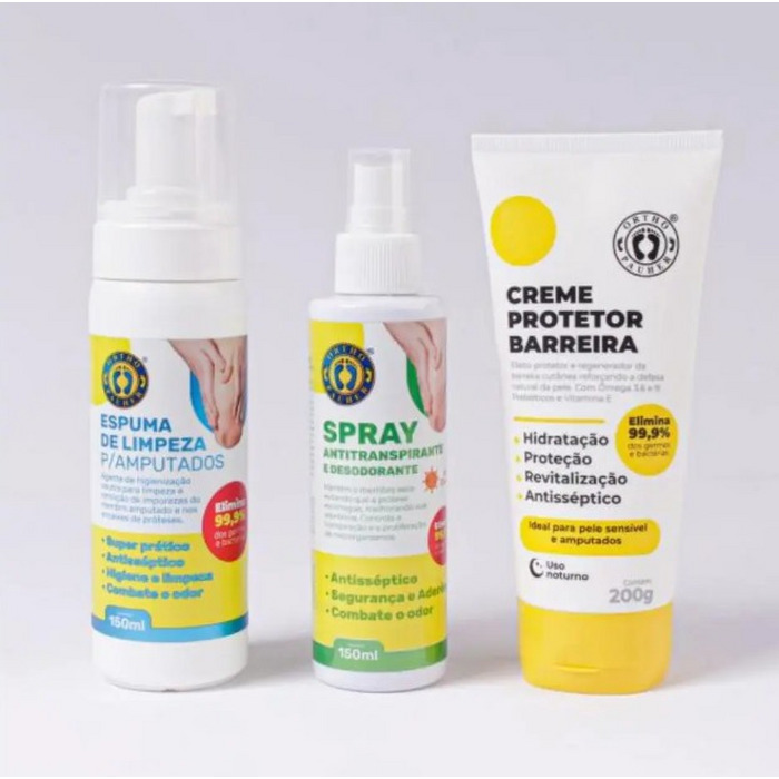 KIT COMPLETO DE HIGIENE PARA AMPUTADOS 3 EM 1 - ORTHO PAUHER